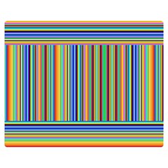 Abstract Stripe Pattern Rainbow Double Sided Flano Blanket (medium) 