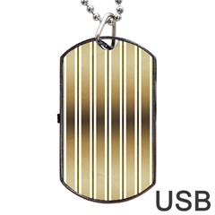 Green Background Line Pattern Dog Tag Usb Flash (one Side)