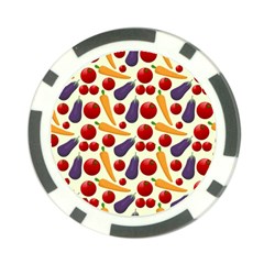 Vegetable Food Illustration Patterntexture Poker Chip Card Guard by Wegoenart