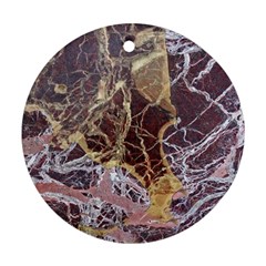 Marble Pattern Texture Rock Stone Surface Tile Ornament (round)