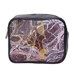 Marble Pattern Texture Rock Stone Surface Tile Mini Toiletries Bag (two Sides) by Ravend