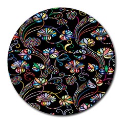 Floral Round Mousepads by nateshop