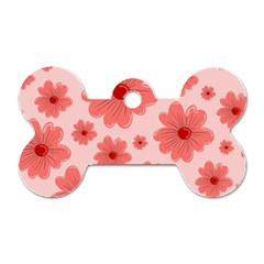 Flowers Dog Tag Bone (one Side) by nateshop