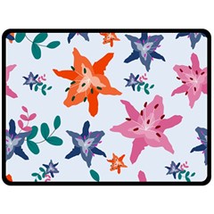 Flowers-5 Double Sided Fleece Blanket (large)  by nateshop