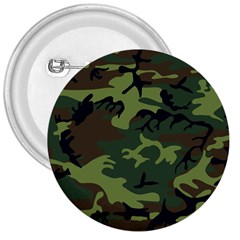 Green Brown Camouflage 3  Buttons