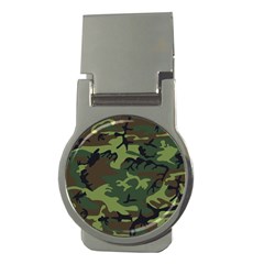 Green Brown Camouflage Money Clips (round)  by nateshop