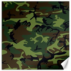 Green Brown Camouflage Canvas 20  X 20  by nateshop