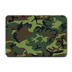 Green Brown Camouflage Small Doormat  by nateshop