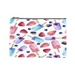 Ice Cream,strobery Cosmetic Bag (large) by nateshop