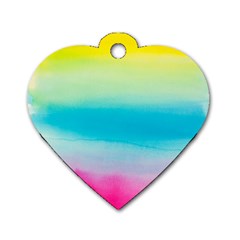 Watercolor Dog Tag Heart (one Side) by nateshop