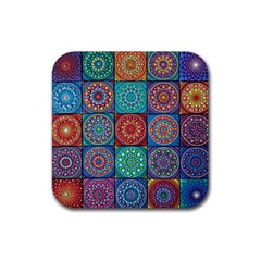 Mandala Art Rubber Coaster (square) by nateshop