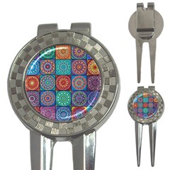 Mandala Art 3-in-1 Golf Divots by nateshop