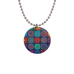 Mandala Art 1  Button Necklace by nateshop