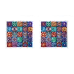 Mandala Art Cufflinks (square) by nateshop