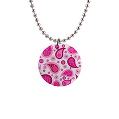 Paisley 1  Button Necklace