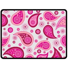 Paisley Double Sided Fleece Blanket (large)  by nateshop