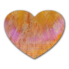 Pattern Cloth Background Heart Mousepads by nateshop