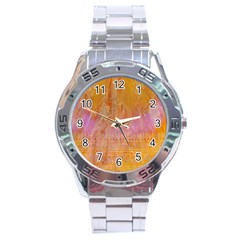 Pattern Cloth Background Stainless Steel Analogue Watch by nateshop