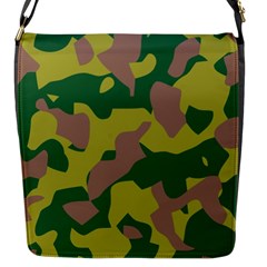 Pattern-camaouflage Flap Closure Messenger Bag (s) by nateshop