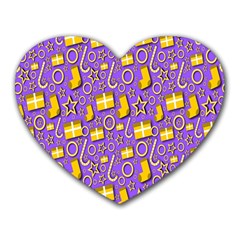 Pattern-purple-cloth Papper Pattern Heart Mousepads by nateshop