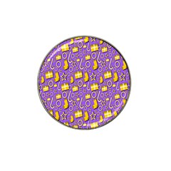 Pattern-purple-cloth Papper Pattern Hat Clip Ball Marker by nateshop