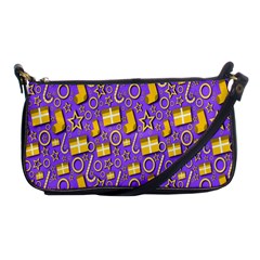 Pattern-purple-cloth Papper Pattern Shoulder Clutch Bag