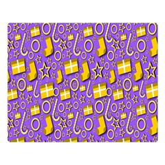 Pattern-purple-cloth Papper Pattern Double Sided Flano Blanket (large)  by nateshop