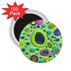 Blob Ring Circle Abstract 2 25  Magnets (100 Pack)  by Wegoenart