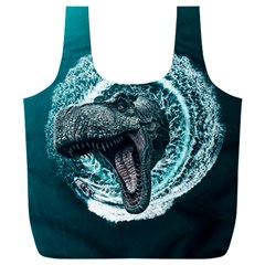 Dinosaur Sea Boat Fantasy Full Print Recycle Bag (xxl)