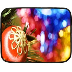 Christmas Decoration Ball Double Sided Fleece Blanket (mini)  by artworkshop