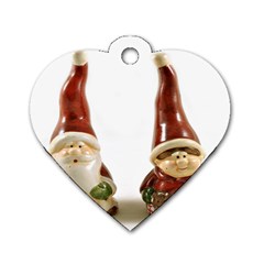 Christmas Figures 2 Dog Tag Heart (one Side) by artworkshop