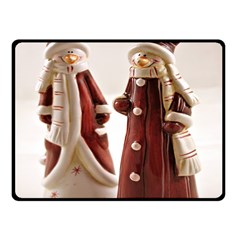 Christmas Figures 3 Double Sided Fleece Blanket (small)  by artworkshop