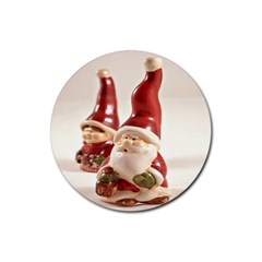 Christmas Figures4 Rubber Coaster (round) by artworkshop