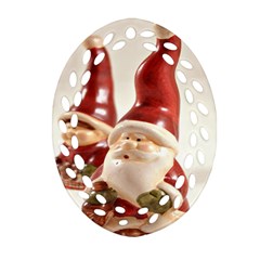 Christmas Figures4 Oval Filigree Ornament (two Sides) by artworkshop