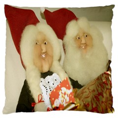 Christmas Puppets 2 Large Cushion Case (one Side) by artworkshop