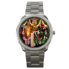 Christmas Tree And Presents Sport Metal Watch by artworkshop