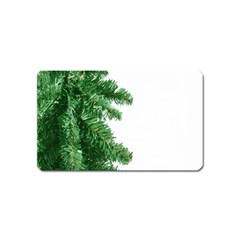 Green Christmas Tree Border Magnet (name Card) by artworkshop