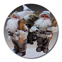 Santa Claus Round Mousepads by artworkshop