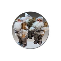 Santa Claus Magnet 3  (round) by artworkshop