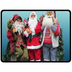 Santa On Christmas 3 Fleece Blanket (large)  by artworkshop