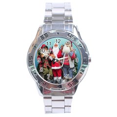 Santa On Christmas 3 Stainless Steel Analogue Watch by artworkshop