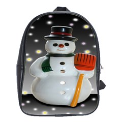 Snowman School Bag (large) by artworkshop