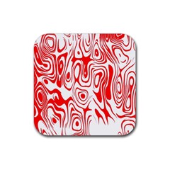 Red Rubber Coaster (square) by nateshop