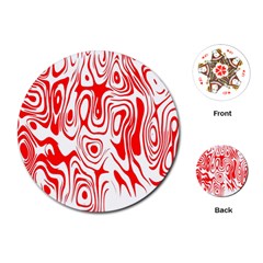 Red Playing Cards Single Design (round)