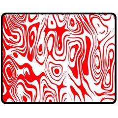 Red Double Sided Fleece Blanket (medium)  by nateshop