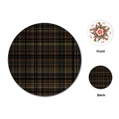 Plaid Playing Cards Single Design (round)