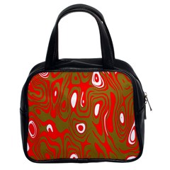 Red-dark Classic Handbag (two Sides) by nateshop