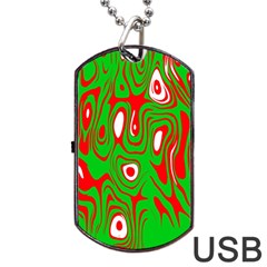 Red-green Dog Tag Usb Flash (two Sides) by nateshop