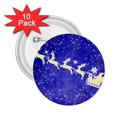 Santa-claus-with-reindeer 2 25  Buttons (10 Pack)  by nateshop