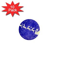 Santa-claus-with-reindeer 1  Mini Magnet (10 Pack)  by nateshop